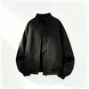 Nueva chaqueta de vuelo para hombre 2026 con cuello alto, diseño único, cierre de cremallera, efecto adelgazante, chaqueta de color liso, ropa exterior para hombre