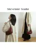 25 Outono e Inverno Estilo Old Money Bolsa Hobo de Couro Ébano Grande Capacidade Bolsa Tote Bolsa Meia-Lua Bolsa Feminina
