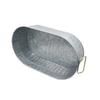 Cubo de hielo de hierro grande personalizado para exteriores, cubo de hielo de metal binaural retro para cerveza, cubo de hielo de hierro galvanizado, cubo de hielo galvanizado ovalado
