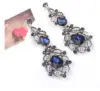 Pendientes Estilo Coreano Más Vendidos Moda Europea y Americana Metal Lujo Gema Gota de Agua Temperamento Pendientes de Cristal