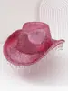 Sombrero de Vaquero Occidental Negro con Flecos de Pedrería de Alta Venta Transfronteriza Estilo Chica Popular Europea y Americana Sombrero para Fiesta y Escenario