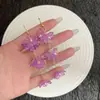 Pendientes de Ganchillo con Borla de Pétalos Estilo Francés, Dulces y Elegantes para Mujer, Estilo Vacaciones de Verano en la Costa, Pendientes de Celebridad de Internet Super Hada