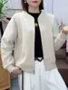 Cárdigan de Manga Larga para Mujer Tallas Grandes de Primavera y Otoño, Adelgazante y Versátil, Camisa Simple con Doble Cremallera para Mujeres Tallas Grandes, Atuendo de Mamá