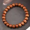 Pulsera de Cuentas Seiko Estilo Antiguo Pequeño Sándalo Verde Sándalo Negro Madera de Azufaifo Envolvente para Dedos Cuentas Suaves Hilo de Madera Rosario de Mano Cuerda de un Solo Círculo
