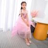 2026 Nuevo Vestido Infantil de Comercio Exterior de Amazon Vestido de Princesa Malla de Copos de Nieve Vestido Largo para Niñas