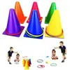 Juego de Lanzamiento de Anillos Sensorial Interactivo Padres e Hijos con Cubos Marcadores para Niños Jardín de Infancia Juegos al Aire Libre