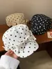 Boina de Lunares con Lazo, Estilo Ligero de Verano, Gorra Plana tipo Pato para Adelgazar el Rostro, Gorra de Periodista con Protección Solar