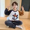 2025 Pijama de Franela Nuevo para Niños Primavera, Otoño e Invierno Engrosado para Niños Medianos y Grandes para Niñas Terciopelo Coral Traje para el Hogar