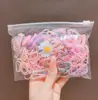Caixa de Armazenamento Elástico de Borracha Descartável para Meninas Faixa de Cabelo Espessada Sem Cabelo Faixa de Cabeça Infantil Laço Pequeno Preto para Cabelo