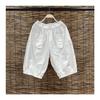 Vintage Retro Algodón Puro para Mujer Verano Nuevo Cintura Elástica Sueltos Casual Versátiles Shorts Jogger