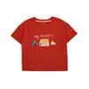 Conjunto de Camiseta con Estampado de Dibujos Animados y Peto para Niñas Wulibu, Nuevo Estilo de Verano Ropa Rayada para Niños Pantalones Casuales