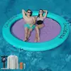 Prancha Flutuante de Entretenimento, Boia Marítima, Rede de Água, Plataforma Flutuante Inflável, Piscina Flutuante Redonda, Tapete Flutuante Anti-Afogamento