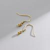 Bandeja de cuentas de plata esterlina S925 con gancho para la oreja, accesorios para aretes hechos a mano, chapados en oro K.