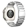 Adequado para Pulseira de Liga de Titânio Apple Watch Ultra iWatch S8 Fivela Magnética de Três Contas Pulseira de Titânio