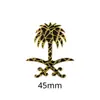 Emblema Nacional Saudita Insígnia Adesivo para Celular Padrão Palmeira e Cimitarra Insígnia de Metal Presente Comemorativo Fonte de Fábrica Transfronteiriça