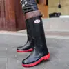 Sapatos de chuva transfronteiriços novos proteção do trabalho sola grossa 45CM extra altos masculinos resistentes ao desgaste antiderrapantes impermeáveis tubo longo sapatos d'água canteiro de obras