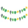 Layout do canto das plantas do jardim de infância material decoração suspensa no céu bandeira de puxar com folhas decoração suspensa criativa decoração temática mori para a sala de aula