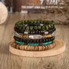 Pulseira Boêmia Estilo Exótico Retrô, Pulseira Empilhável Multicamadas Tecida à Mão, Pulseira de Estilo Étnico de Nicho para Homens e Mulheres