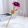 Presente de feriado para mãe, namorada, aniversário, buquê de rosas com folha de ouro, presente de Dia dos Namorados para esposa, professora, deusa, moderno e simples