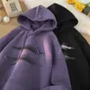 Suéter Estampado Estilo Americano para Parejas Hombre Otoño Peso Pesado Retro Casual Holgado Sudadera Marca de Moda Abrigo Deportivo