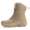 Botas Masculinas de Tamanho Grande para Travessia de Fronteira, Cano Alto, Botas de Neve, Quentes de Inverno, Cano Alto, Acolchoadas com Veludo, Sapatos de Algodão, Botas de Neve para Montanhismo Masculinas