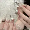 Accesorios para Uñas con Lazo Estampado de Leopardo Popular Transfronterizo Coloridos Mezclados Resina Lazo Flotante Diamante para Uñas Portátil