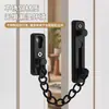 Fechadura de Corrente Anti-Roubo de Botão de Aço Inoxidável Sem Furo para Porta, Uso em Hotel e Residência, Fechadura de Corrente Anti-Roubo para Segurança de Porta