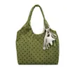 Bolso tote minimalista de lunares transfronterizo para mujer, nueva colección 2026, bolso de mano y bandolera versátil de alta gama de pana
