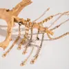 Joyería Transfronteriza, Colgante de Ojo de Moda y Personalizado, Pulsera Multicapa, Pulsera Sencilla de Cadena de Diamantes, Conjunto de Cinco Piezas