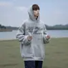 Moletom com Capuz de Marca Americana Tendência para Homens, Novo Estilo Outono e Inverno, Design com Cordão no Capuz, Jaqueta Grossa de Lã Solta Espessa Tendência