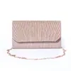 Bolso de Mano de Noche con Brillo Incrustado de Diamantes Europeo y Americano, Bolso de Mano de Color Sólido para Mujer, Elegante Bolso Cuadrado, Bolso de Noche de Hombro Cruzado