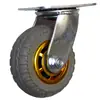 Ruedas de Goma de 6 Pulgadas 4/5/8 Ruedas Universales Silenciosas de Alta Resistencia Ruedas Macizas de Goma para Carrito Plataforma con Frenos Ruedas Giratorias
