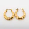 Pendientes al por mayor Transfronterizos Moda Europea y Americana Ol Acero de Titanio Grabado Geométrico Redondo Pendientes para Mujer Simples de Moda Pendientes de Lujo Accesibles