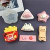 DIY papas fritas para gatitos, gatito, cordero, bola de arroz, se puede hacer de pan, pastel hecho a mano, gota de goma, vela de aromaterapia, molde de silicona