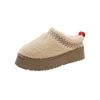 Sapatos de Neve de Algodão Amanuo2025 Inverno Forrados com Lã Quentes Confortáveis de Solado Grosso com Bico Redondo para Mulheres, Antiderrapantes e Resistentes ao Desgaste