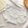 Ropa interior antibacteriana 7A para mujer Clase A Algodón de bebé Cómoda Transpirable Linda Niña Cintura Media Cadera Estudiante Calzones