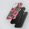 Funda de Teléfono Personalizada con Estampado de Leopardo y Flor de Hibisco, Diseño Color-Blocking Estilo Chica Picante, Resistente a Golpes y al Desgaste con Protección Completa de Bordes, Compatible con Apple