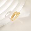 Anillo Abierto Dorado Estilo Frío Trendy Retro Europeo y Americano para Mujer Anillo Simple Ajustable Japonés y Coreano Anillo de Celebridad Cibernética