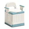 Inodoro Móvil para Ancianos, Mujeres Embarazadas, Silla Plegable Portátil para Adultos, Escupidera Doméstica de Plástico para Interiores