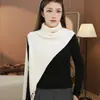 Bufanda Chal de Lana Tejida Nuevo Otoño e Invierno Estilo Coreano Chal Largo Versión con Borlas Moda Versátil Sencillo y Elegante