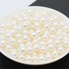 Perlas Artificiales de Alto Brillo ABS Blancas sin Agujero de 4-20 mm Cuentas Sueltas Pasadores Hechos a Mano para DIY Caja de Almacenamiento para Brochas de Maquillaje Decoraciones