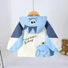 Nuevo Abrigo de Primavera y Otoño para Niños, Cortavientos con Capucha Color Block para Niños, Elegante Chaqueta de Bebé con Bordado de Dinosaurio