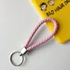 Chaveiro de corda de couro trançado com detalhes chaveiro de casal chaveiro de carro pequeno presente chaveiro colorido atacado