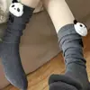 Meias de Algodão Panda Anti-Odor Estilo Soft Girl Jk de Verão, Meia de Cano Médio Fina, Absorvente de Suor, Respirável, Versátil