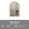 Espejo de Baño Curvo Pantalla Táctil con Sensor Espejo de Maquillaje LED para Inodoro Alta Definición Antivaho Espejo Inteligente Marco de Aleación de Aluminio
