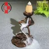 Anel Criativo de Dragão Queimador de Incenso de Refluxo Estilo Zen Ornamento de Mesa para Cerimônia do Chá Torre de Incenso Mini Queimador de Incenso para Casa Interior