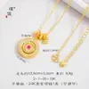 Tienda de joyería mismo estilo chapado en oro con incrustaciones de diamantes universo estrella corazón brújula del tiempo collar para mujer, diseño de nicho cadena para la clavícula