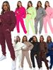 Ropa de Otoño e Invierno Europea y Americana Transfronteriza Sudadera con Cuello Redondo Estampada Traje de Pantalón Moda Casual para Mujer Sudadera de Manga Larga Traje Stock Disponible
