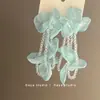 Pendientes de borlas con cuentas para vacaciones junto al mar, para mujer, de principios de primavera, con cara dulce Mori, pequeños pendientes, únicos y hermosos, con colores contrastantes.