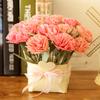 Bolsa de tela no tejida sin cortes con forma de girasol en maceta, material para manualidades, ramo en maceta, simulación de adornos florales